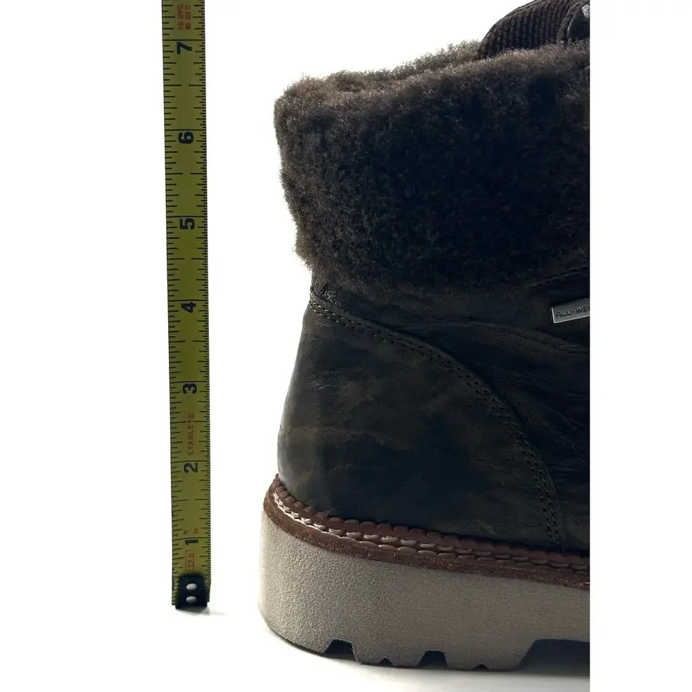 Bionica Danie Waterproof Shearling Camouflage Leather Boots Womens 7M New $190